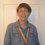 Ann wearing the Alice B Medal